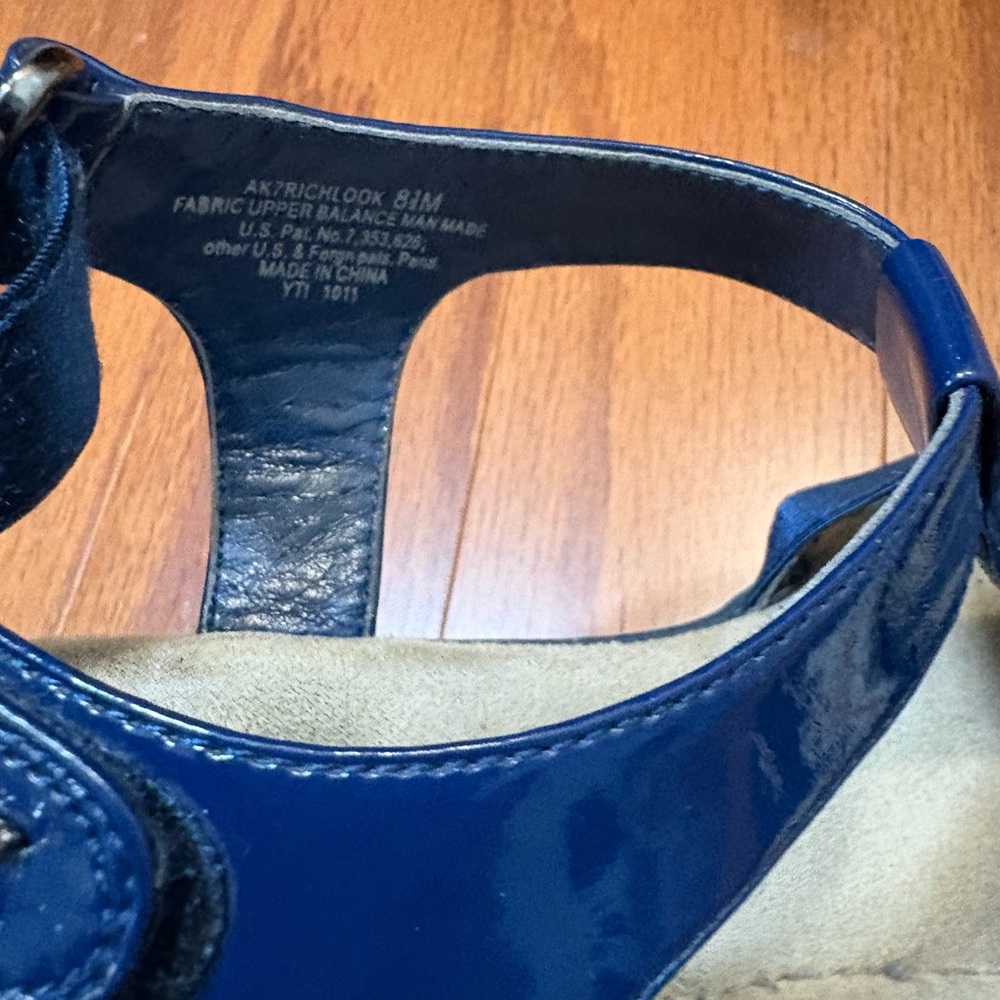 Michael Kora  Blue Women's Wedge Sandals - Picture 3 of 4
